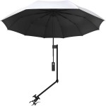 XLINGZA UPF 50+ Beach Umbrella with Adjustable Universal Clamp