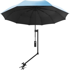 XLINGZA UPF 50+ Beach Umbrella with Adjustable Universal Clamp