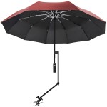 XLINGZA UPF 50+ Beach Umbrella with Adjustable Universal Clamp