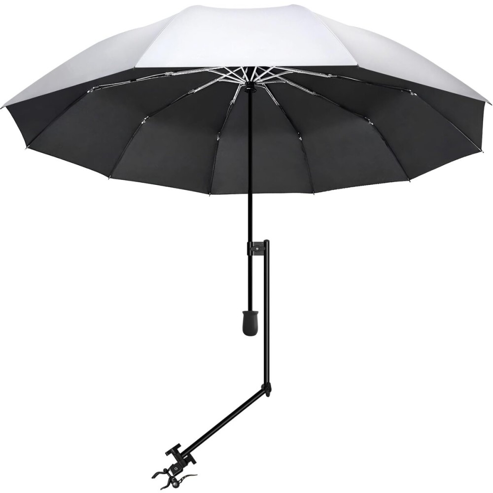 XLINGZA UPF 50+ Beach Umbrella with Adjustable Universal Clamp