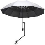 XLINGZA UPF 50+ Beach Umbrella with Adjustable Universal Clamp