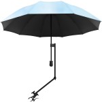 XLINGZA UPF 50+ Beach Umbrella with Adjustable Universal Clamp