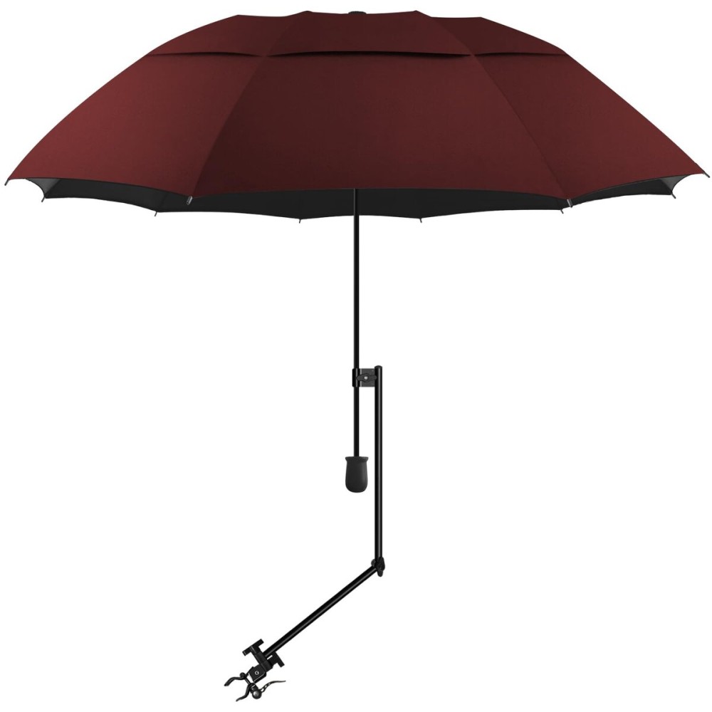XLINGZA UPF 50+ Beach Umbrella with Adjustable Universal Clamp