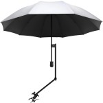 UPF 50+ Beach Umbrella with Adjustable Universal Clamp