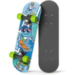 Rude Boyz 17 Micro Complete Skateboard | Maple Wood | ABEC 7 Bearings | Double Kick Concave Deck | Kids Skateboard, Ideal Toddler Cruiser for Ages 2-5