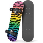 Rude Boyz 17 Micro Complete Skateboard | Maple Wood | ABEC 7 Bearings | Double Kick Concave Deck | Kids Skateboard, Ideal Toddler Cruiser Ages 2-5