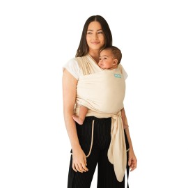 Moby Baby Wrap Carrier Classic for Newborns to Toddlers (8-33lbs), Infant Sling Carrier, Lightweight & Hands Free Design, Adjustable for All Body Types (Sand Dollar)