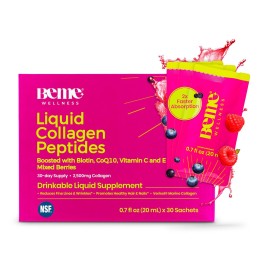 BeMe Liquid Collagen for Women - 2500mg Verisol hydrolyzed Marine Liquid Collagen - Clinically Tested Collagen Supplements - Quick Absorption, high bioavailability - Supports Skin, Hair & Nails