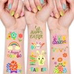 Waterproof Easter Temporary Tattoos 252+PCS - 36sheets Fake Tattoo for Kids Party Supplies, Goodie Basket Stuffers Favors Decoration Arts and Crafts for Boys or Girls 6 7 8 9 10 11 12 years old