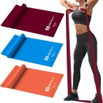 A AZURELIFE Resistance Bands,Professional Long Non-Latex Elastic Stretch Bands,Exercise Bands for Physical Therapy, Yoga, Pilates, Rehab, at-Home or The Gym Workouts, Strength Training