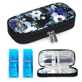 YOUSHARES Insulin Cooler Travel Case - Portable Refrigerated Medicine Case for Insulin Pen, Medication and Diabetic Supplies with 2 TSA Approved Ice Pack