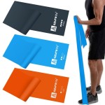 A AZURELIFE Resistance Bands,Professional Long Non-Latex Elastic Stretch Bands,Exercise Bands for Physical Therapy, Yoga, Pilates, Rehab, at-Home or The Gym Workouts, Strength Training