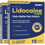 Sumifun 4% Lidocaine Patches Plus 1% Menthol - 30 Counts Maximum Strength OTC Pain Relief Patches for Back Ache Stiff Neck Joint Pain Muscle Soreness Topical Analgesic