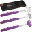 Yeipis 3 Pack Different Back Scratcher Metal Portable Telescoping Back scratchers with Rubber Handles, Extendable Back Massager Tool with Beautiful Box Stocking Stuffers for Men WomenPurple
