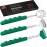 Yeipis 3 Pack Different Back Scratcher Metal Portable Telescoping Back scratchers with Rubber Handles, Extendable Back Massager Tool with Beautiful Box Great Stocking StuffersGreen