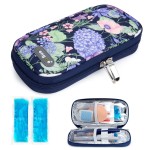 YOUSHARES Insulin Cooler Travel Case - Diabetic Case Insulated Organizer Portable Cooling Bag for Insulin Pen and Medication Diabetic Care Supplies with 2 TSA Approved Ice Pack