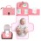 Kopi Baby Portable Diaper Changing Pad - Baby Diaper Changer Travel Bag with Wipes Pocket, Smart Design Portable Changing Mat, Infant Travel Station Kit, Gift for Newborn Girl & Boy - Pink, Premium