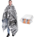 ANLOKE Emergency Blankets Mylar Thermal Blanket-(50 Pack) of Gigantic Space Blanket 82 * 64 in. Survival Blankets Heavy Duty Camping Gear,First Aid