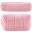 ZLFSRQ 2Pcs Pencil Case Cute Pencil Pouch for Teens Plush Makeup Bag Travel Cosmetic Bag Set Pink Makeup Pouches Purse Preppy Zippered Toiletry Bags Organizer Trendy Zipper Skincare Storage Organizer
