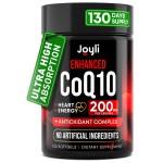 High Absorption CoQ10 200MG - Co Q10, 200mg Softgels for Heart Health & Energy Production - Enhanced Co Q 10 Supplement with Antioxidants and Flaxseed Oil - CoQ10 200 mg Per Serving