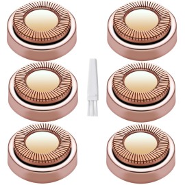 Facial Hair Remover Replacement Heads Gen 1 for Finishing Touch Flawless Facial Hair Removal,Effective Compatible with Flawless Shaver Tool for Women 18K Gold-Plated Rose Gold, 6 pcs,As Seen On TV.