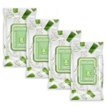 Body Prescription Makeup Cleansing Wipes - Gentle and Effective Face Wipes, 50 Count (Pack of 4), Aloe Vera