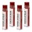 Earth\'s Daughter Tinted Lip Balm Crimson Color Stocking Stuffers 4-pack, Beeswax, Coconut Oil, Cocoa Butter, Vitamin E, Moisturize and Beautify - Paraben Free
