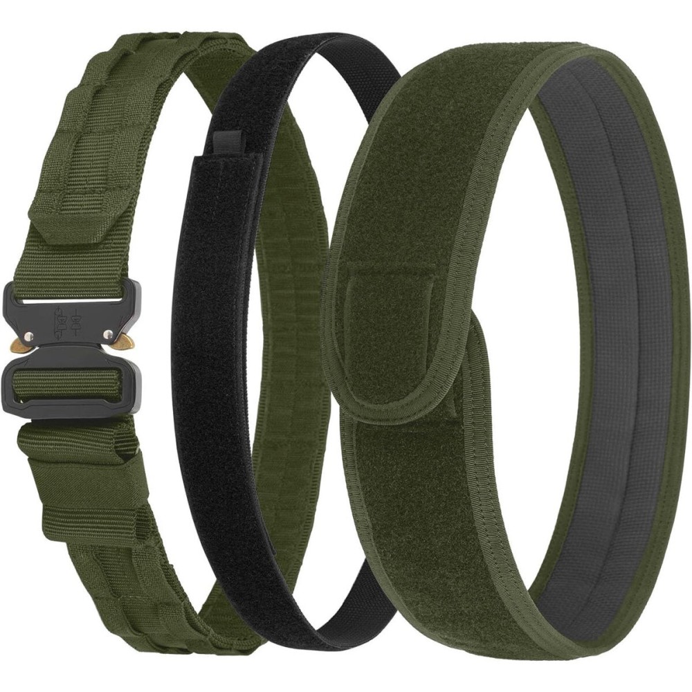 VISMIX Tactical Belt, Quick Release 1.75 MOLLE Battle Belt with Inner Belt and Anti-Slip Pad- Heavy Duty Battle Belts