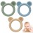 Eascrozn 3 Pack BabyTeething Toys, Teethers for Babies 3-6 6-12 Months, BPA Free Teething Relief Easy to Hold, Silicone Teether Toys for Baby Essentials