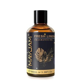 MAYJAM Fresh Linen Fragrance Oils Essential Oil - Fresh Linen Oil for Diffusers, 3.38FL.OZ/100ML Large Volume Fragrance Oil with Premium Glass Dropper