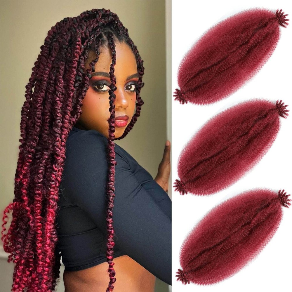 Marley Twist Braiding Hair - 18 Inch, 3 Packs, Pre-separated Springy Afro Twist Hair Extensions