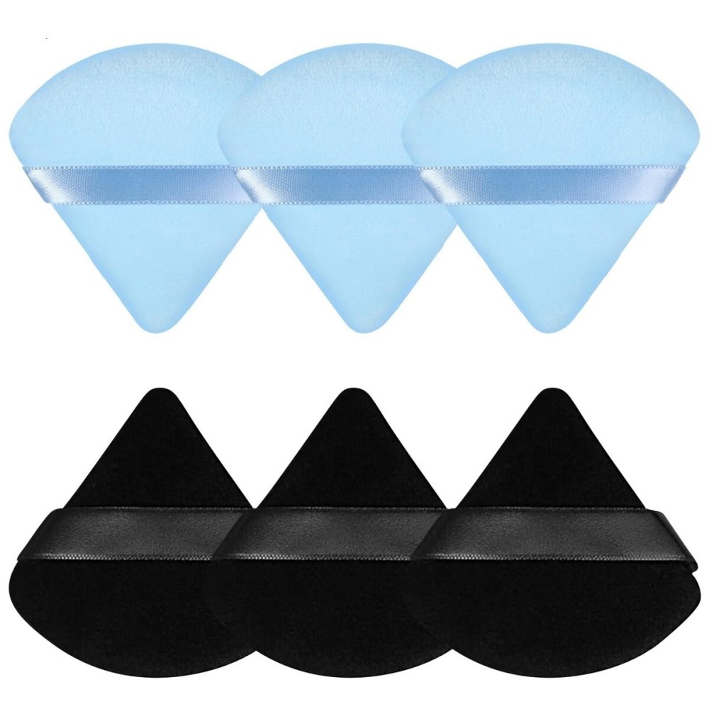 6 Pieces Triangle Powder Puff Soft Makeup Sponge Make Puff for Face Powder Cosmetic Foundation Sponge Makeup Tool