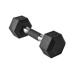 CAP Barbell 10 LB Rubber Coated Hex Dumbbell Hand Weight with Padded Grip - Single | Comfort Grip