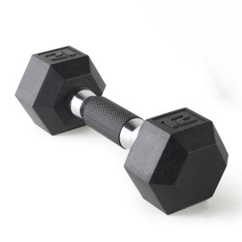 CAP Barbell Coated Dumbbell Weights with Padded Grip, Single, 12 LBS