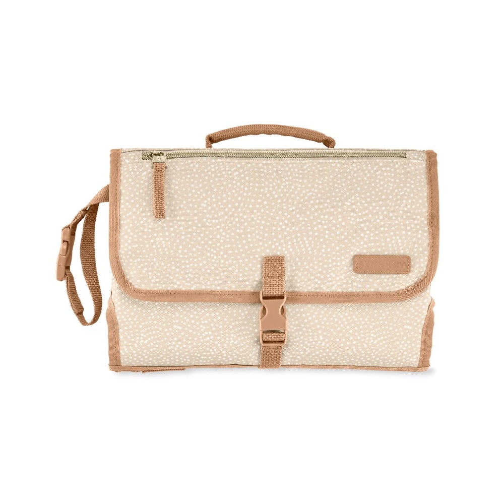 Skip Hop Portable Baby Changing Pad, Pronto, Beige Swirl Dot