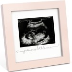 KeaBabies Baby Sonogram Picture Frame - Modern Ultrasound Picture Frames for Mom to Be, First Pregnancy Gifts for Expecting Mom & First Time Dad, Baby Gender Reveal Gifts (Petal Pink)