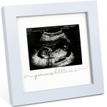 KeaBabies Baby Sonogram Picture Frame - Modern Ultrasound Picture Frames for Mom to Be, First Pregnancy Gifts for Expecting Mom & First Time Dad, Baby Gender Reveal Gifts(Mist Blue)