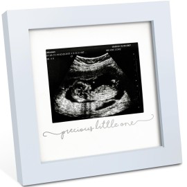 KeaBabies Baby Sonogram Picture Frame - Modern Ultrasound Picture Frames for Mom to Be, First Pregnancy Gifts for Expecting Mom & First Time Dad, Baby Gender Reveal Gifts(Mist Blue)