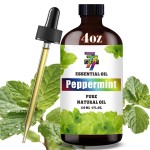 Peppermint Essential Oil (4 oz/120 ml) - Peppermint Oils for Aromatherapy, diffusers, humidifiers, Home fragrances, DIY Skincare, soap Making, DIY Candle, Relaxation, Yoga, and Meditation
