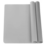 2 Pack Silicone Mats for Crafts, Silicone Placemats for Kids Baby Toddler, Multipurpose Silicone Sheet Table Mat, Stain Resistant Non-Slip Toddler Food Mats (Gray & LightGray, 15.7\'\'x11.8\'\')