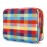 E-Tree Cute Makeup Bag,Big Travel Make up Pouch,Zipper Large Toiletry Cosmetic Brush Skin Care Case for Women Man,Tech Electronic Organizer,Small Canvas Storage for Personal Items,Colorful Checkered