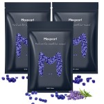 Maxpearl Hard Wax Beads, Pack of 3 Hair Removal Wax Beans Refill - Brazilian, Bikini Waxing, Face, Eyebrows, Underarms, Arms, Chest, Back, Legs - Lavender Formula, 300g