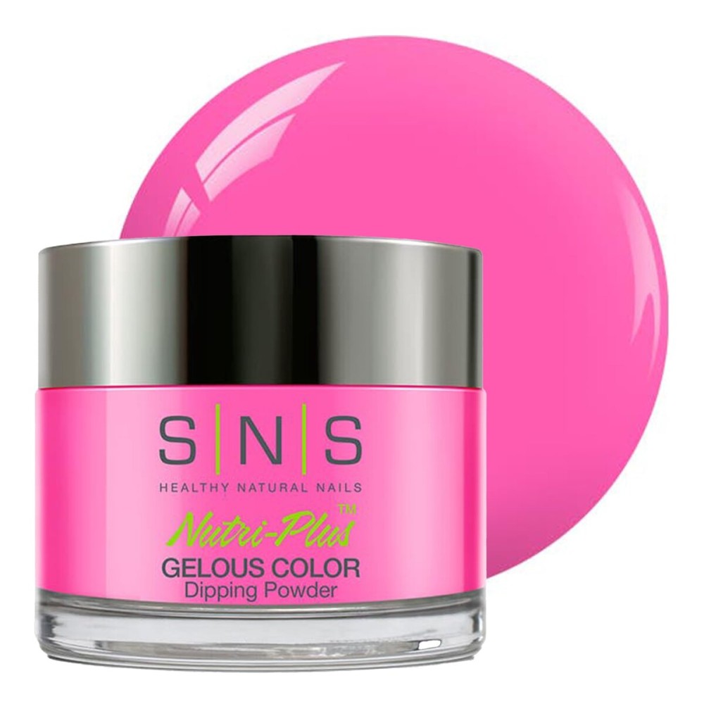 SNS Nail Dip Powder, Gelous Color Dipping Powder - Cheesy Pick Up Lines (Pink/Fuchsia) - Long-Lasting Dip Nail Color Lasts 14 Days - Low-Odor & No UV Lamp Required - 1oz