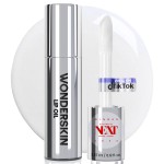 Wonderskin Lip Oil - Lip Rehab Serum Oil, Hydrating and Moisturizing Clear Serum for Dry Lips - Natural, Vegan and Non-sticky (Clear)