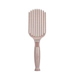 Premium Tangle Buster Brush - Soft Nylon Travel-Friendly Bristles - Long Durable Rubber Handle - Ideal for Wet and Dry Hair & Easy Grooming, Cashmere Color