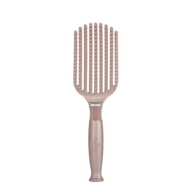 Premium Tangle Buster Brush - Soft Nylon Travel-Friendly Bristles - Long Durable Rubber Handle - Ideal for Wet and Dry Hair & Easy Grooming, Cashmere Color