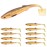 TRUSCEND Hand-Painted Soft Fishing Lures 10PCS, Paddle Tail Swimbaits, Fishing Lures for Bass Trout Crappie Walleye, Durable Plastic Bait for Bass Fishing, Shad Fishing Bait for Freshwater Saltwater