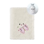CREVENT 30\'\'X40\'\' Cute Cozy Fluffy Warm Baby Blanket for Girls Infants Toddlers\' Bedding Crib Cot Stroller, Baby Shower Birthday Newborn\'s Gift Ivory- Butterfly