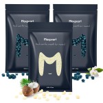Maxpearl Hard Wax Beads, Pack of 3 Hair Removal Wax Beans Refill - Brazilian, Bikini Waxing, Face, Eyebrows, Underarms, Arms, Chest, Back, Legs - Coconut & Jasmine Formula, 300g
