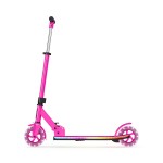 Jetson Highlight 2-Wheel Kick Scooter, Kinetic Lights on Deck and Wheels, 6 Inch Wheels, Rear Brake, Easy-Folding Mechanism, Ages 6+, Pink, JHGLT-PNK